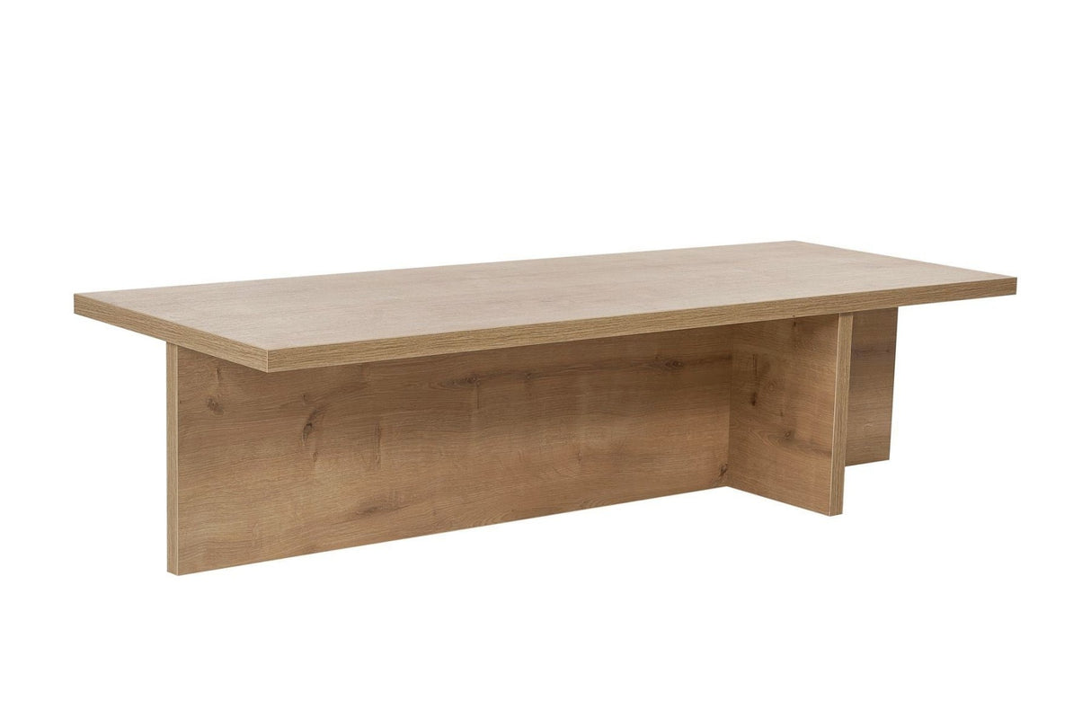 Rectangular coffee table Portland oak melamine 120x45x30 cm