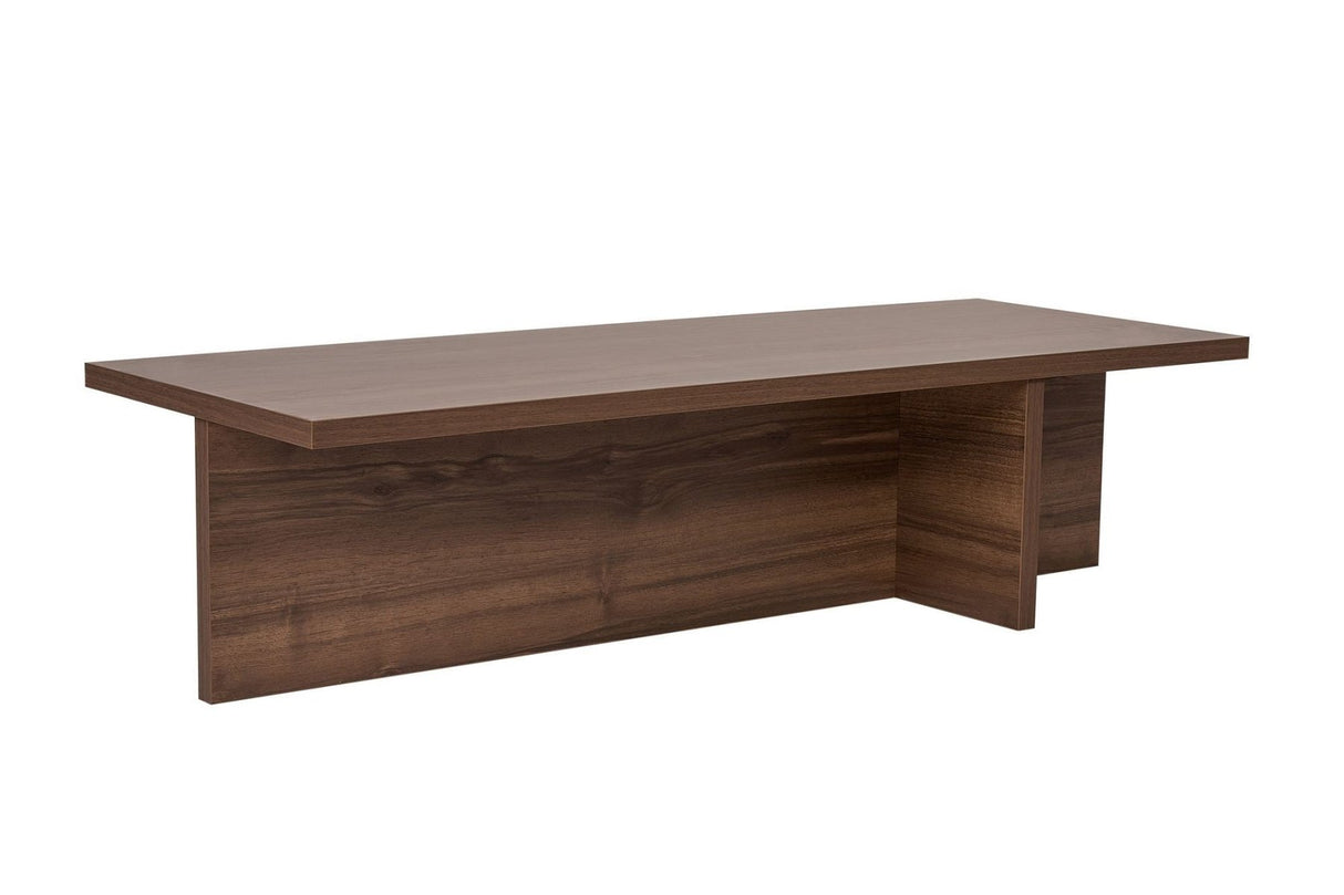 Rectangular coffee table Portland walnut melamine 120x45x30 cm