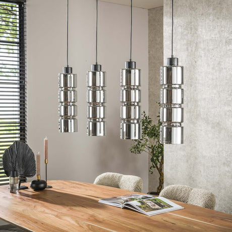 Floor lamp kik 3-lights kicked cylinder glass