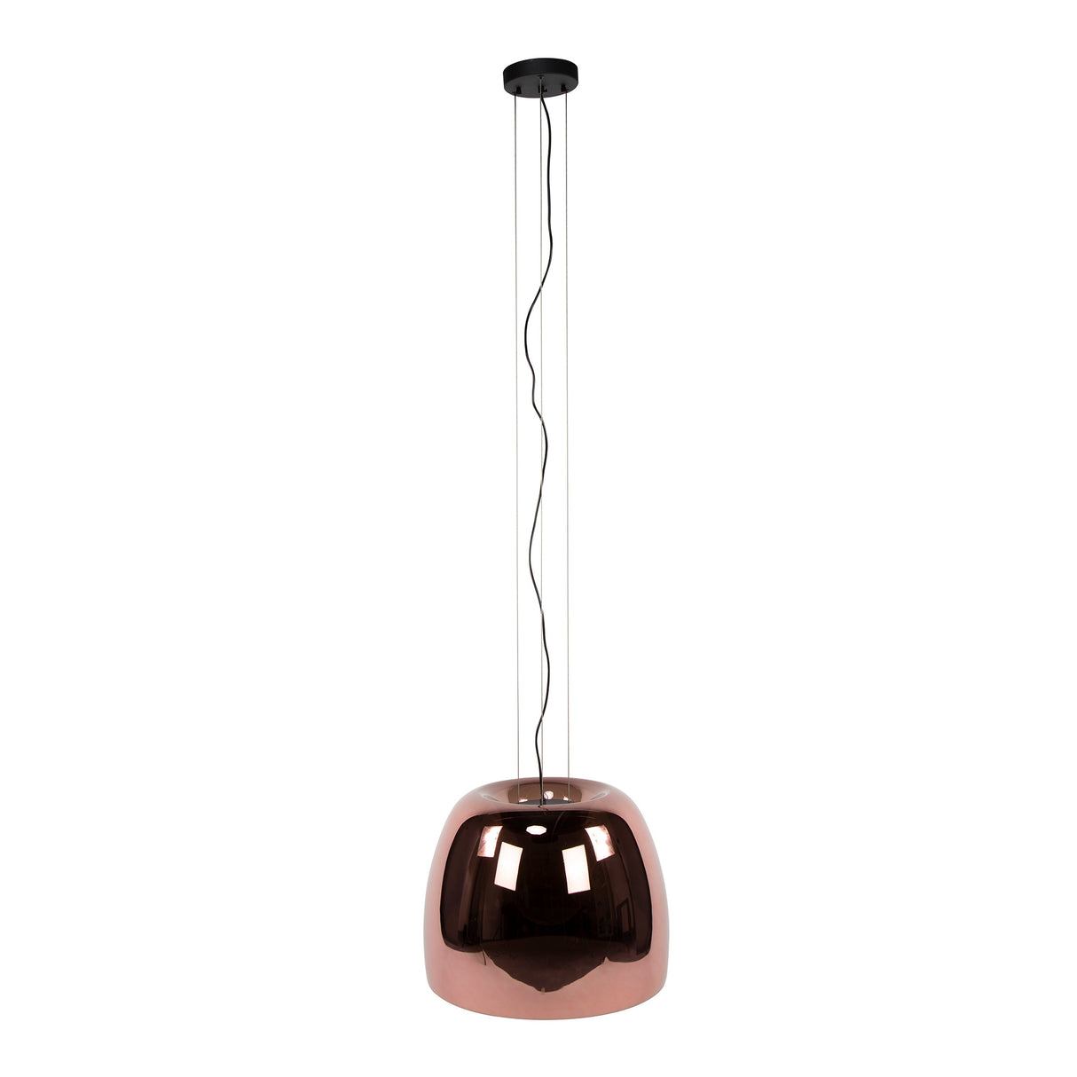 Dain pendant lamp 1-light XL copper-colored glass