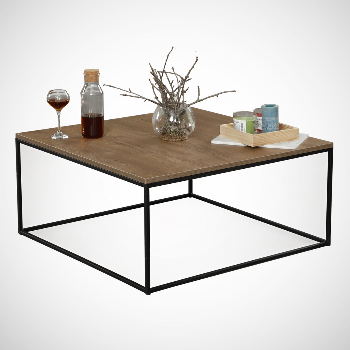 Square Coffee Table 75x75 cm Pola - Wood Melamine