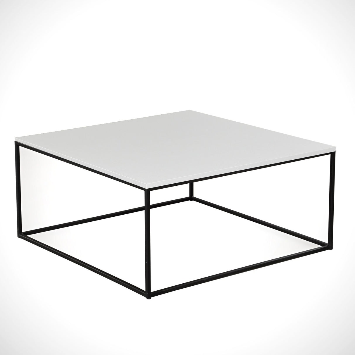Square Coffee Table 75x75 cm Pola - White Melamine