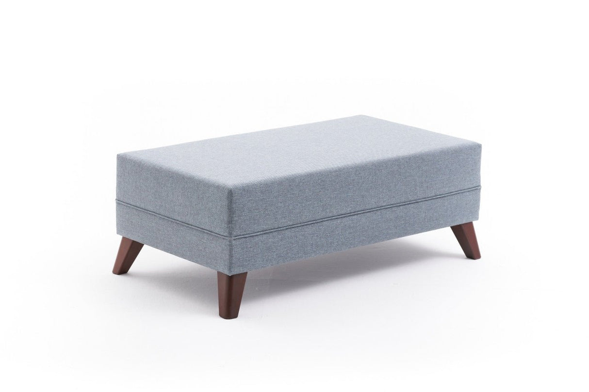 Corner sofa with sleeping function Left Bella Blue (including ottoman)