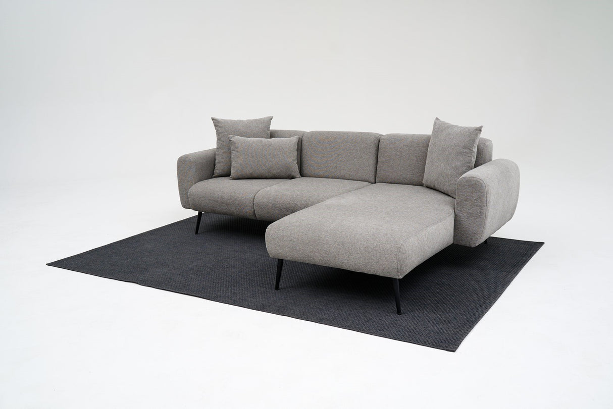 Corner sofa right side light gray