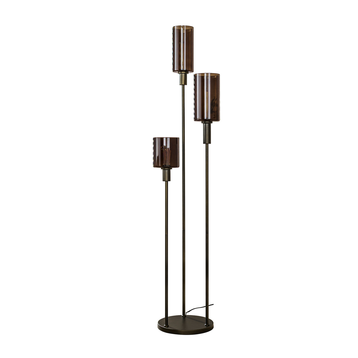 Industrial Floor Lamp 3-light Tiered - Sienna Brown