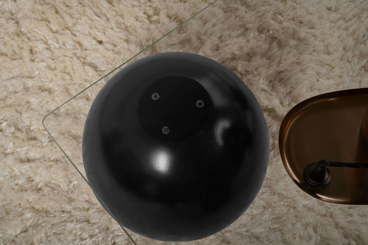 Coffee table Sera black transparent tempered glass 110x75x30 cm Black Transparent Tempered glass