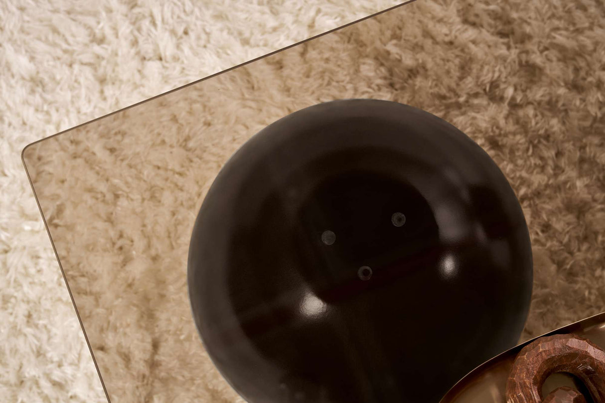 Sera coffee table with tempered glass 110x75x30 cm black bronze Black Bronze Tempered glass