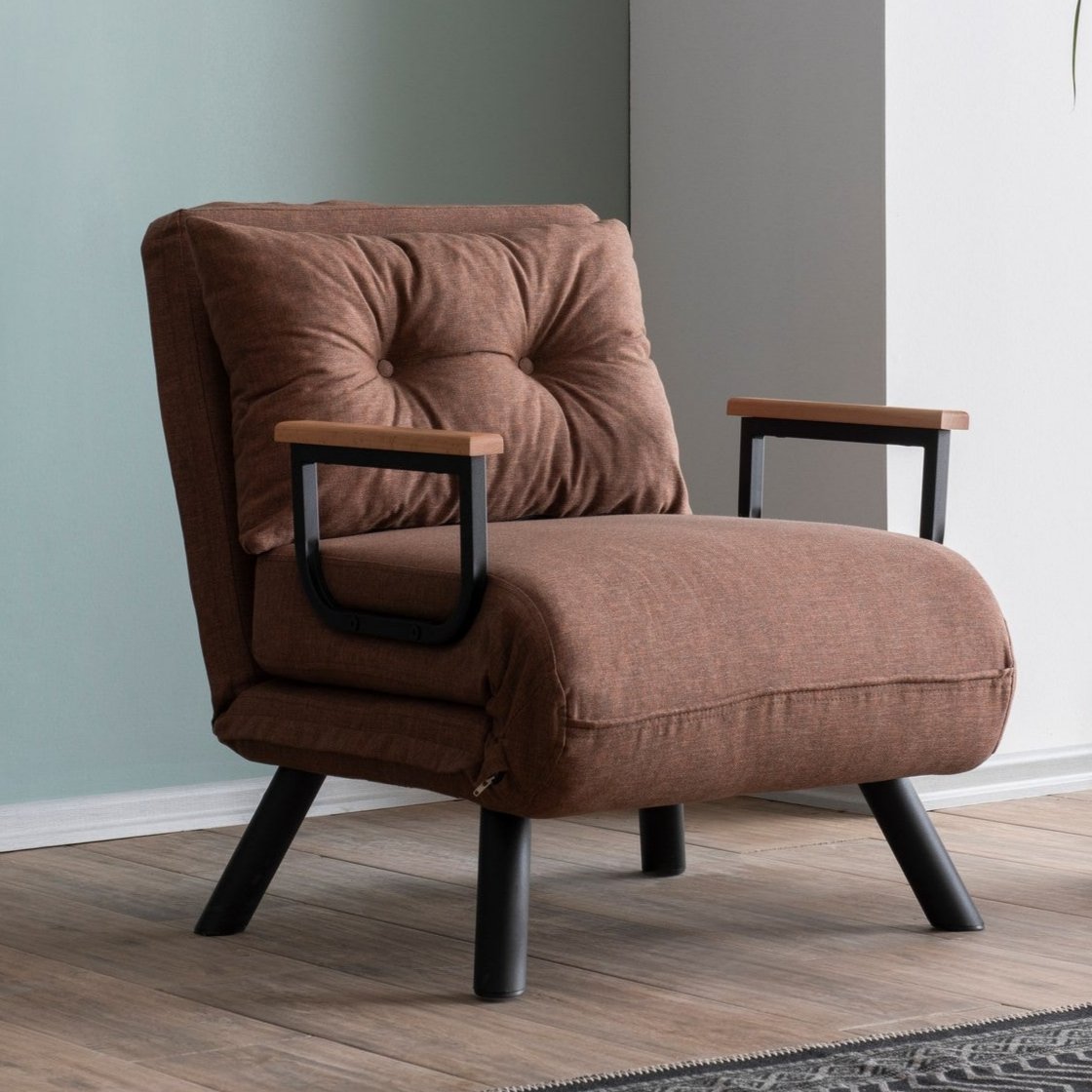 Sleeping armchair sando light brown
