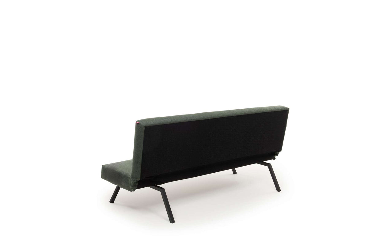 3-Seater Sofa Bed Zoly Green Fabric - 180 cm - Without Armrests - Button-Tufted