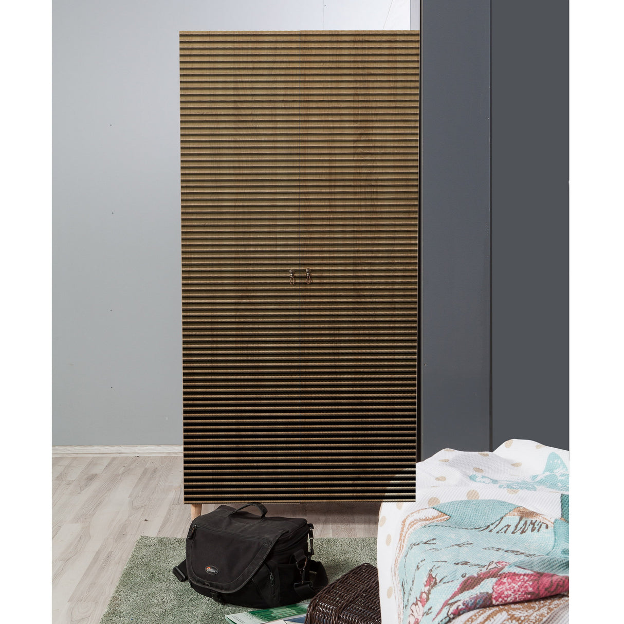 Wardrobe Silent Sonoma Oak Melamine 90x192x52 cm