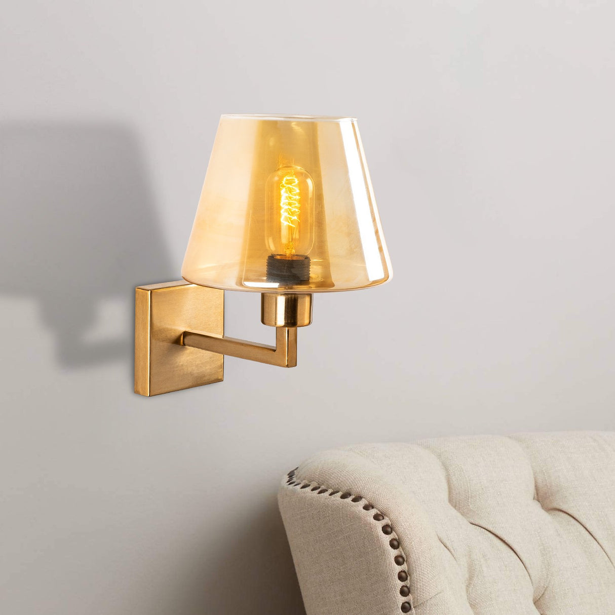 Wall lamp Gold Glass Ashburn