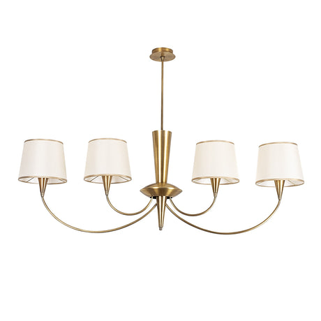 Copper-colored Fabric Pendant Lamp Arboria