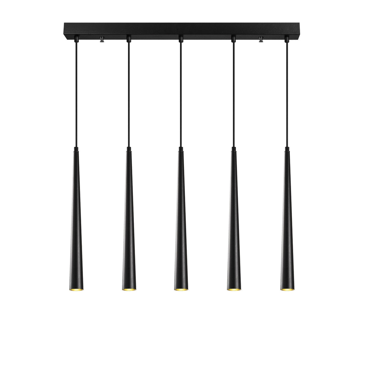 5-light Black Metal Pendant Lamp Vox