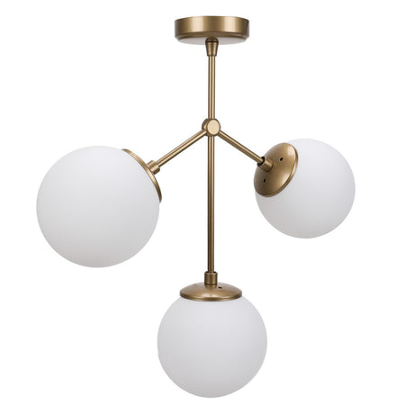Pendant lamp 3-light White Glass Polaris