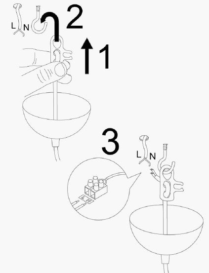 1-light Pendant Black Metal Predator