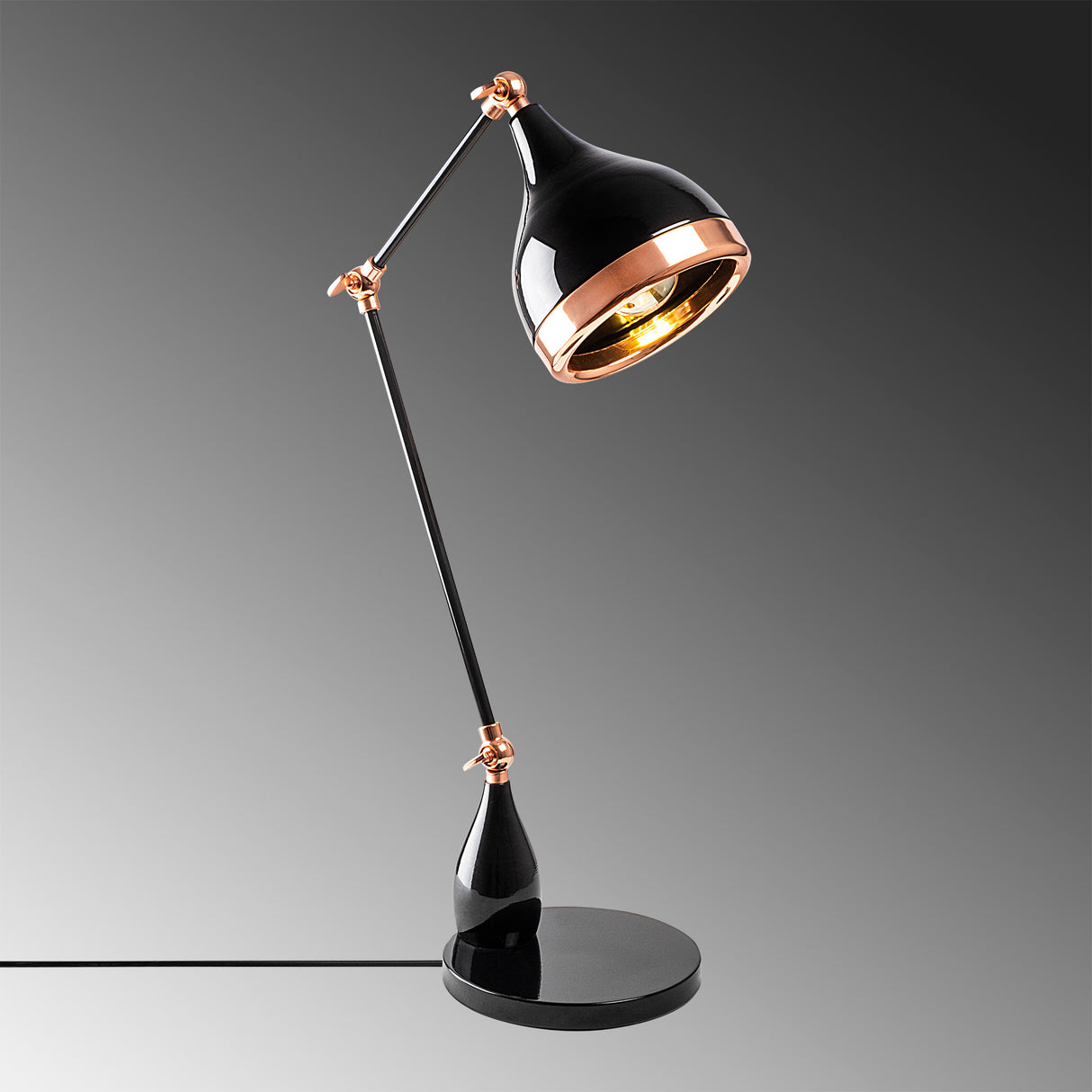 Table lamp Black Copper Metal Grip