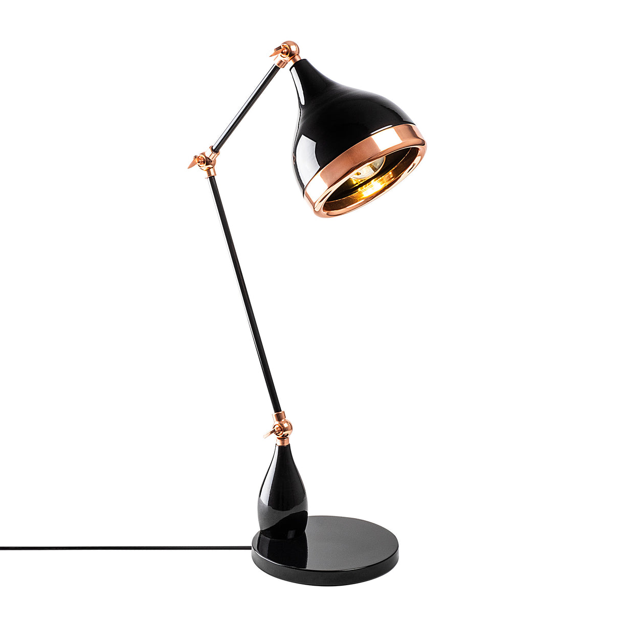 Table lamp Black Copper Metal Grip