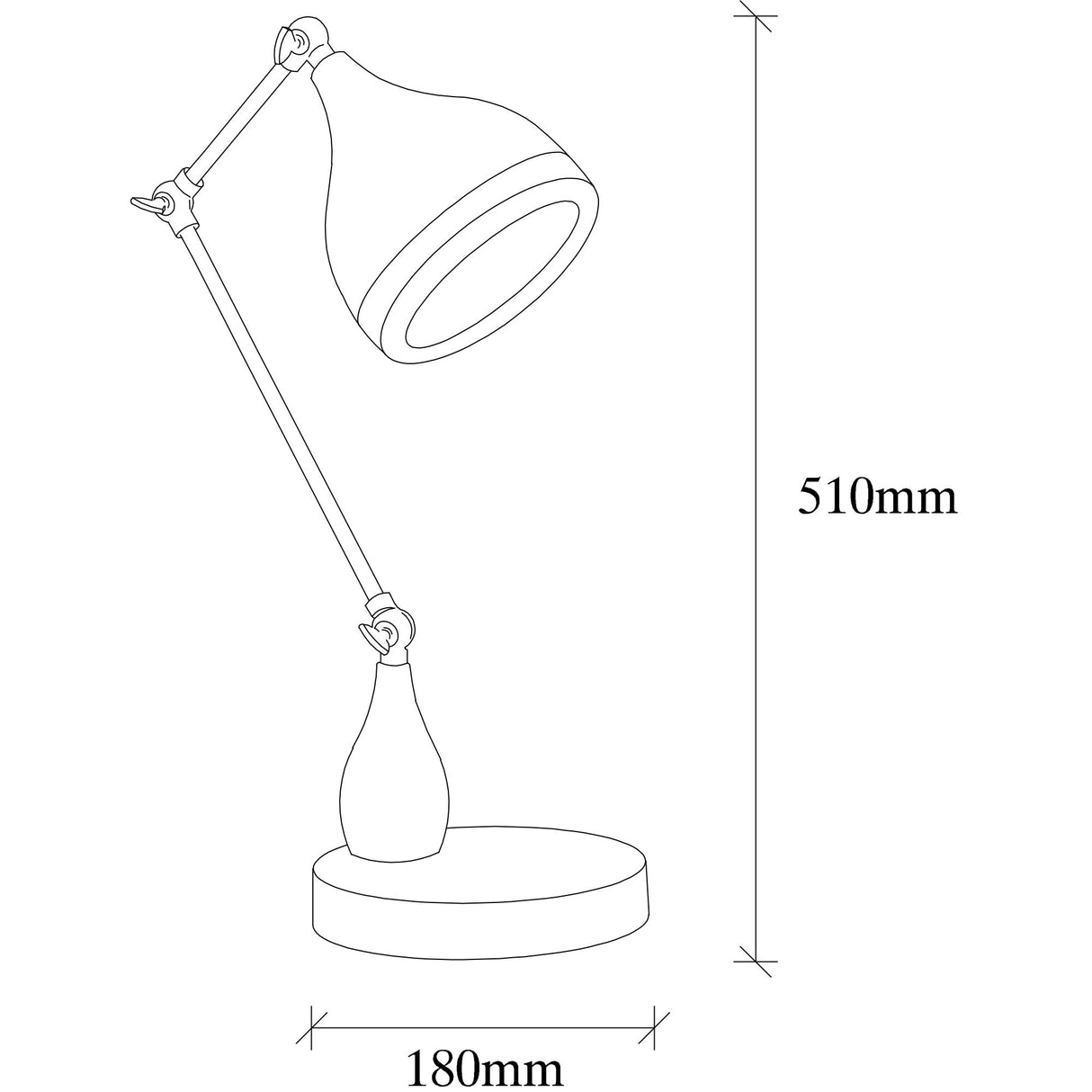 Table lamp Black Copper Metal Grip