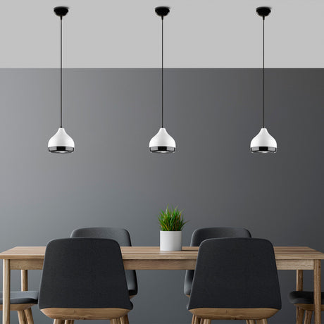 Pendant lamp 1-light White Metal Grip