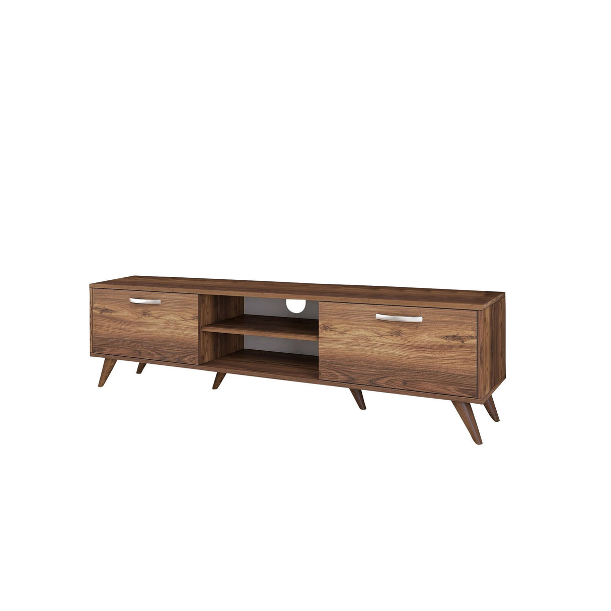 TV furniture Corfu Walnut Melamine 180x48.6x35 cm