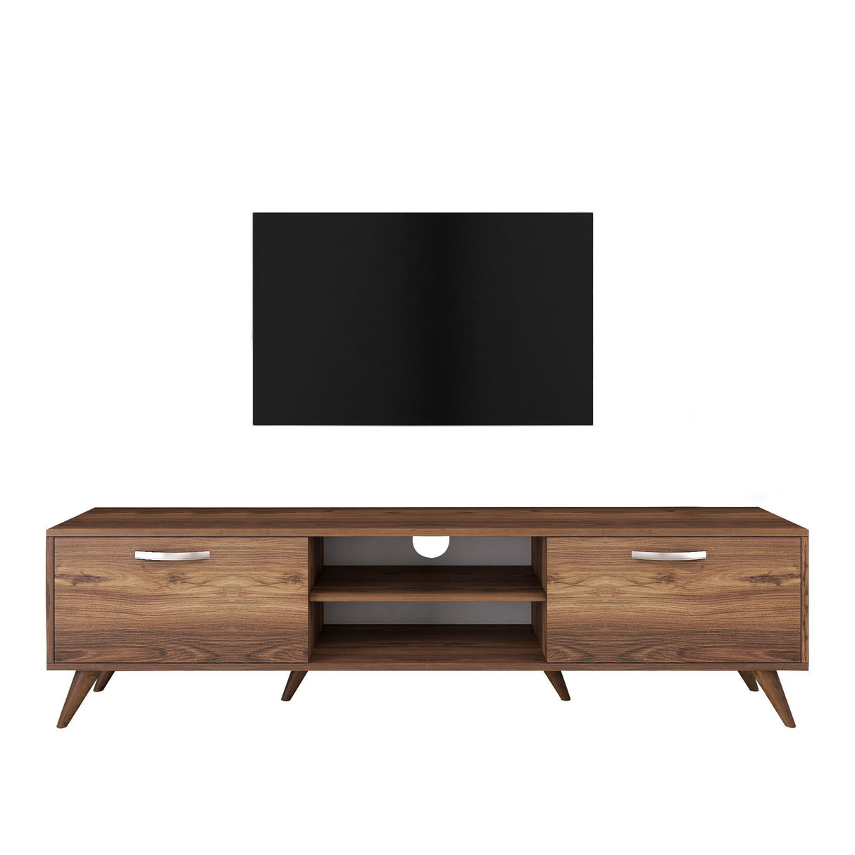 TV furniture Corfu Walnut Melamine 180x48.6x35 cm