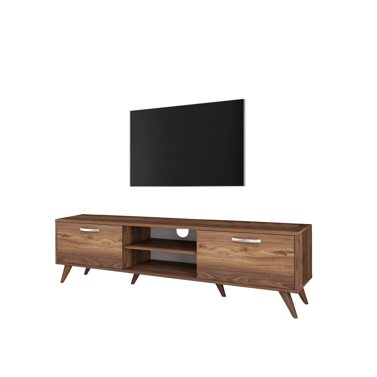 TV furniture Corfu Walnut Melamine 180x48.6x35 cm