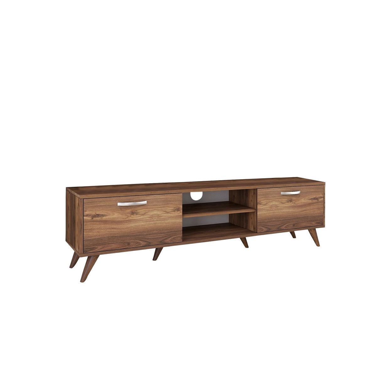 TV furniture Corfu Walnut Melamine 180x48.6x35 cm
