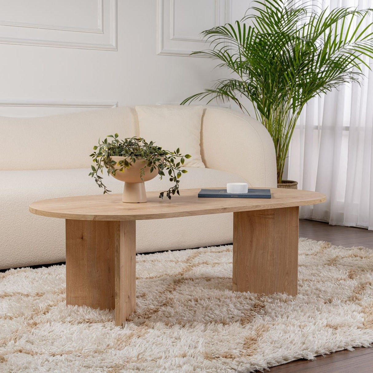 Sapphire Oak Melamine Coffee Table 119x60x40 cm Sable
