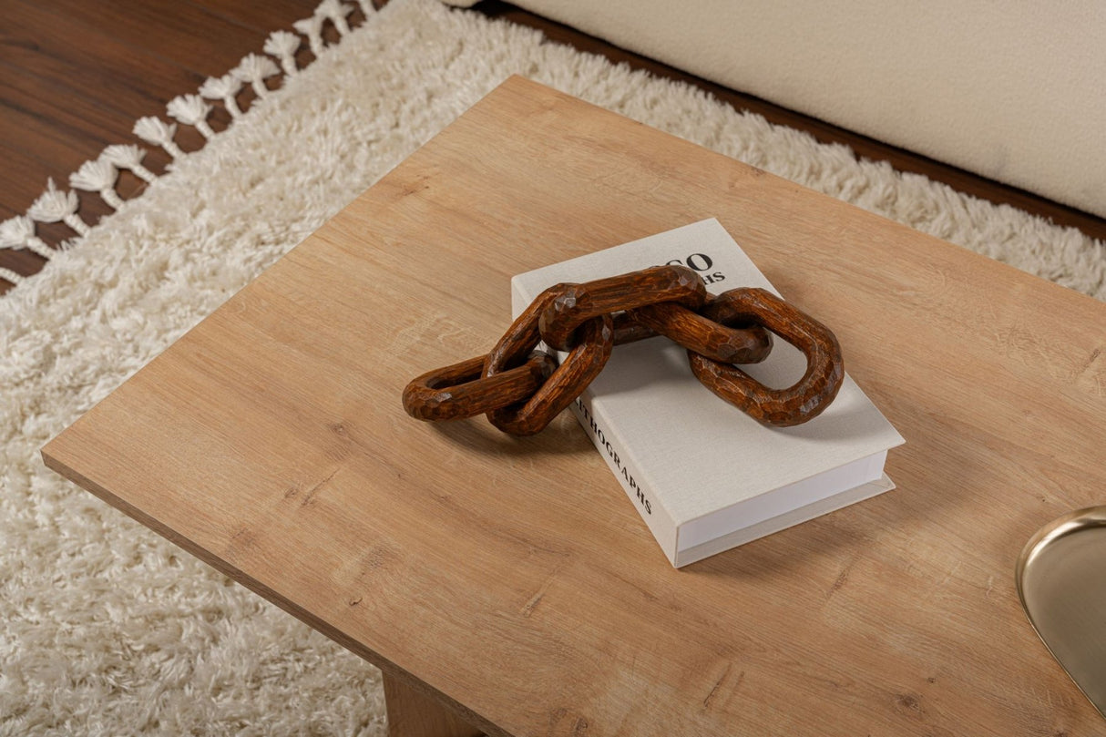 Rectangular Coffee Table Siban Sapphire Oak Wood Look - 119x60 cm