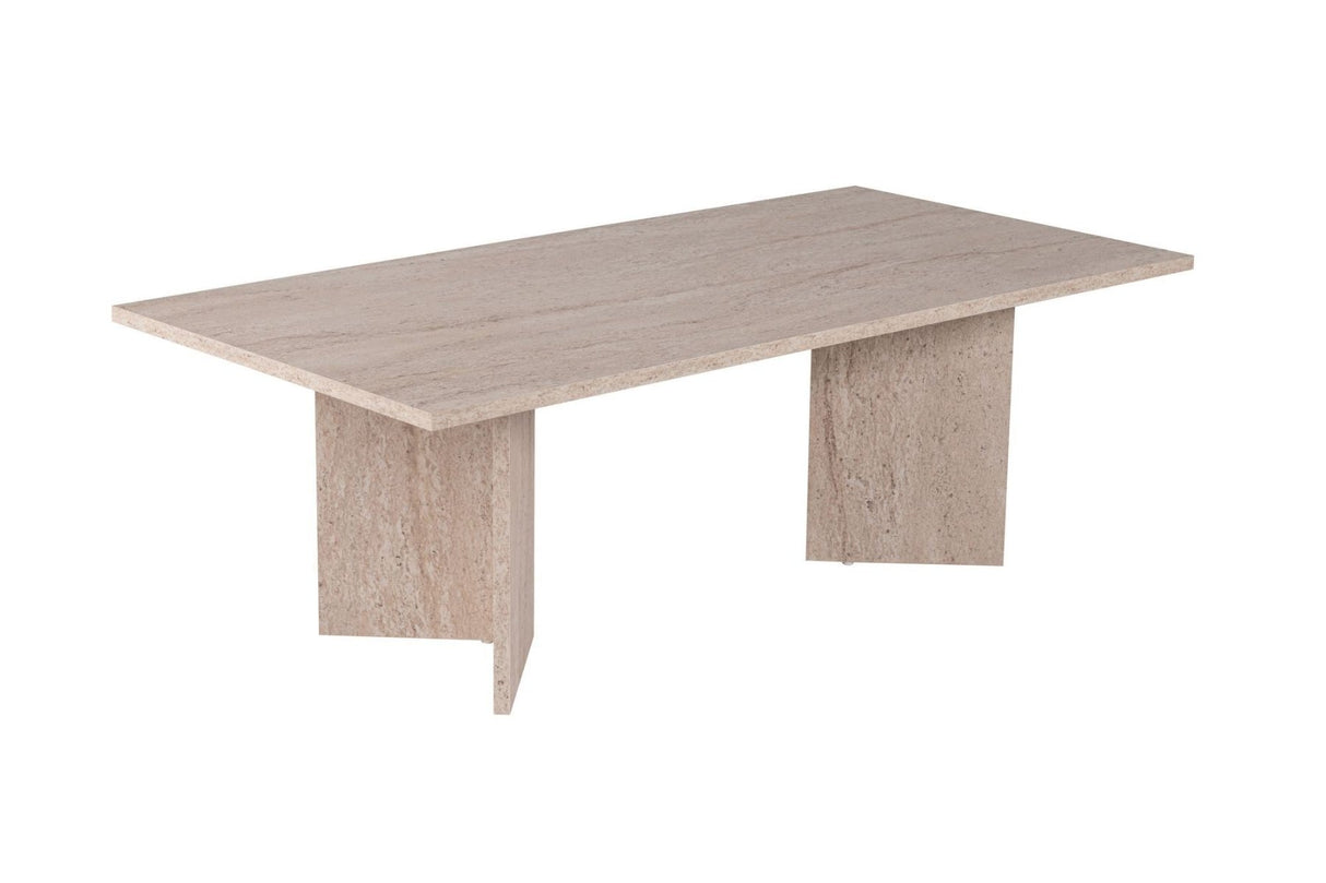 Sabin Coffee Table Travertine 119x60 cm Melamine