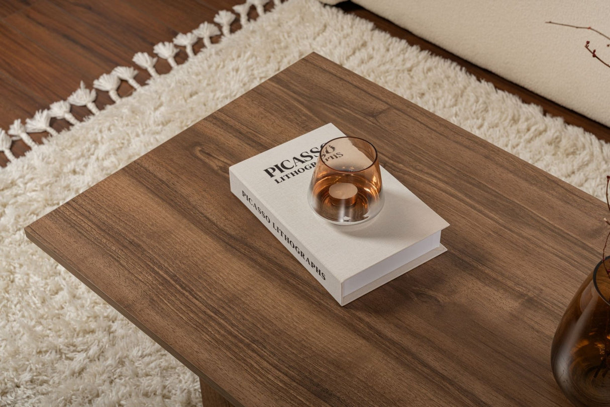 Rectangular Coffee Table Siban Walnut look - 119x60 cm