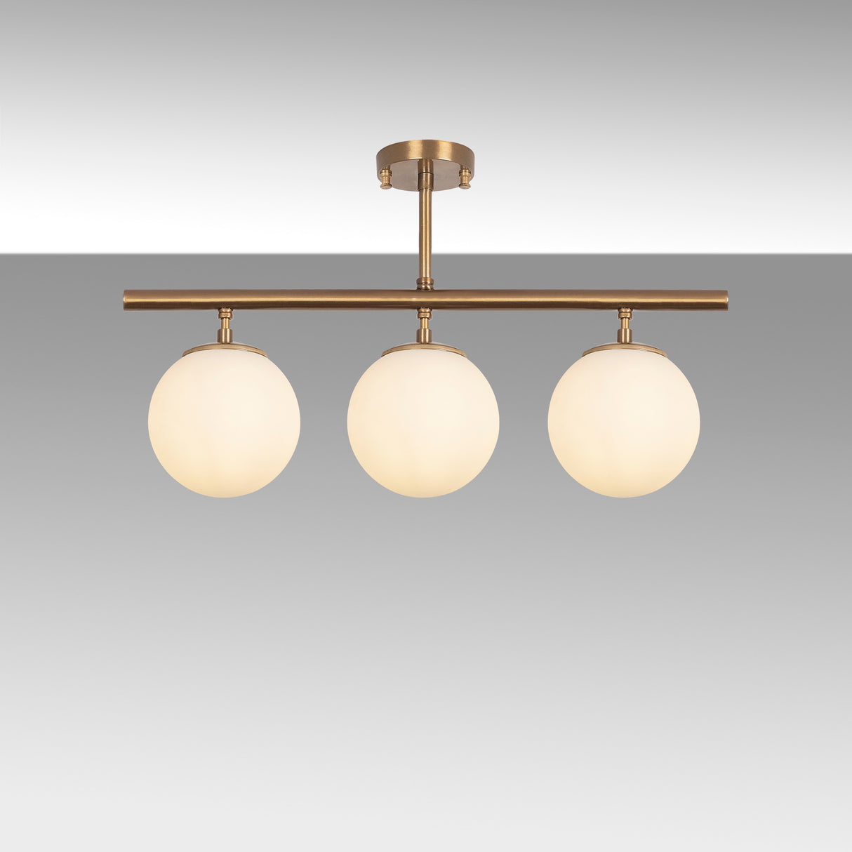 Pendant lamp 3-light Bronze-colored Metal