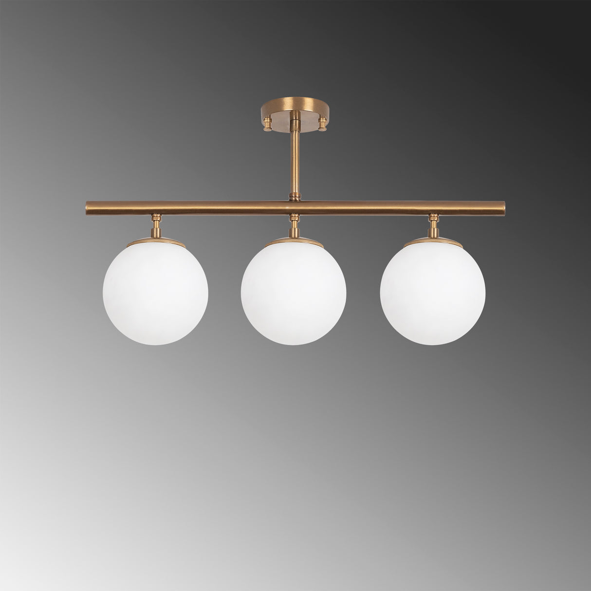 Pendant lamp 3-light Bronze-colored Metal