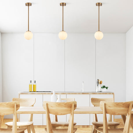 3-Light Pendant Bronze with White Metal Shade Flint