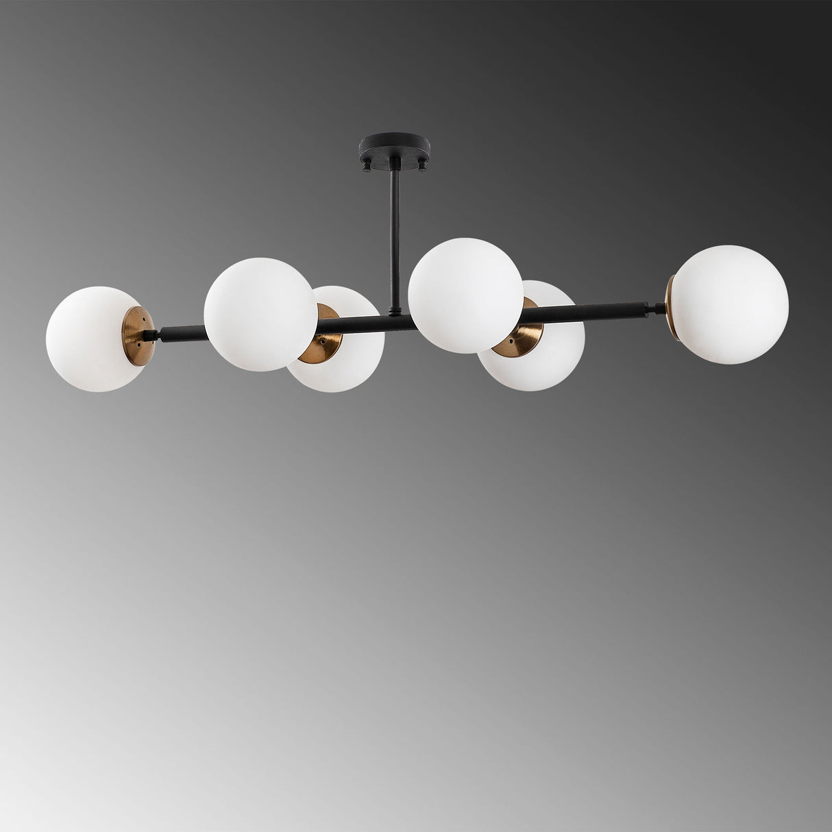 Ceiling lamp 6-light Cream Glass Radiance