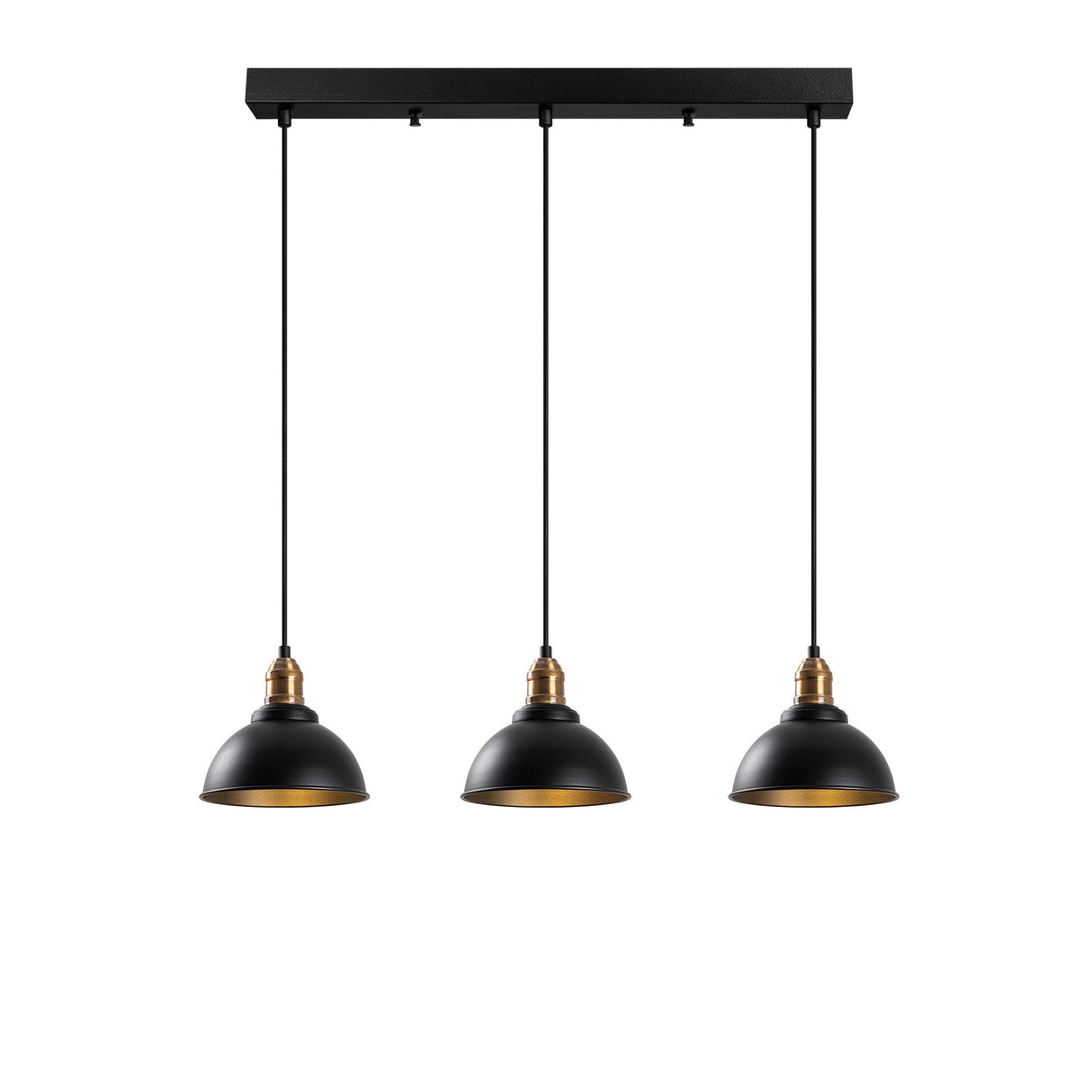 Pendant lamp 3-light Black Metal Lynx