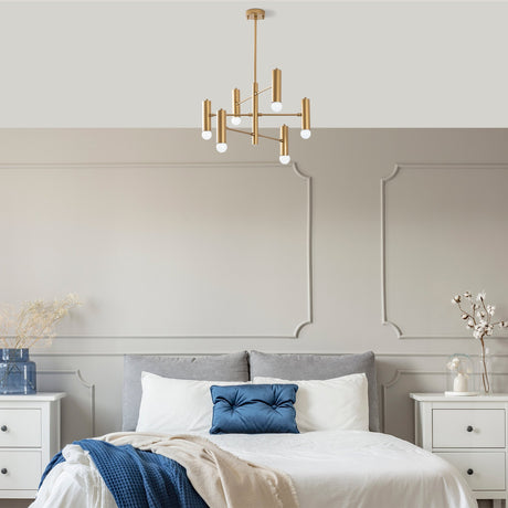 Pendant lamp 6-light Gold Metal Arctic