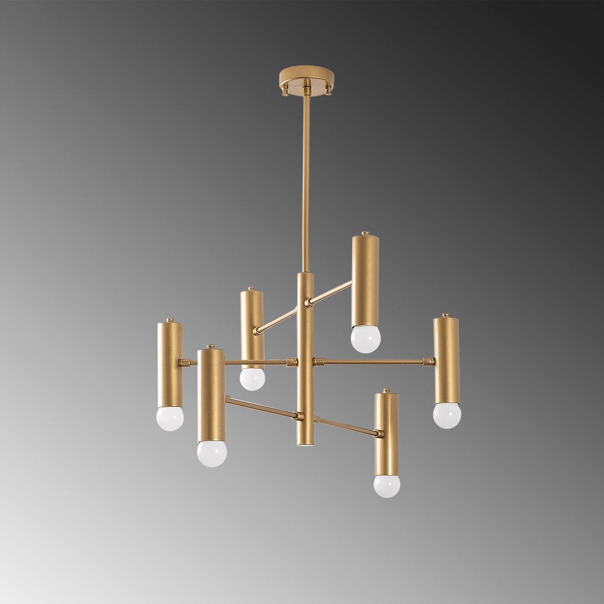 Pendant lamp 6-light Gold Metal Arctic