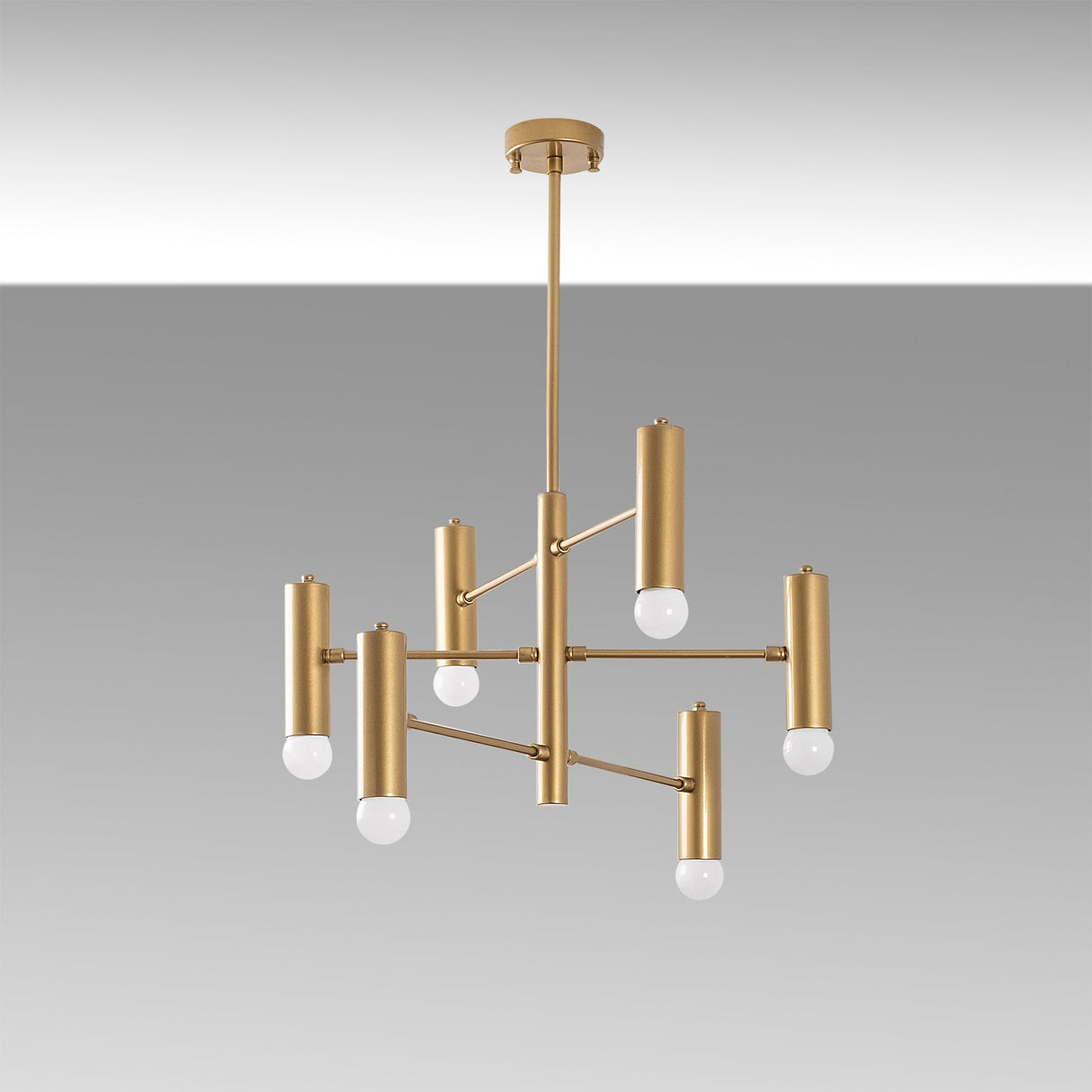 Pendant lamp 6-light Gold Metal Arctic