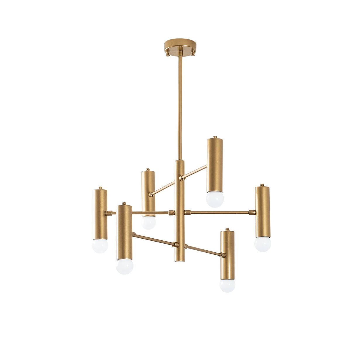 Pendant lamp 6-light Gold Metal Arctic