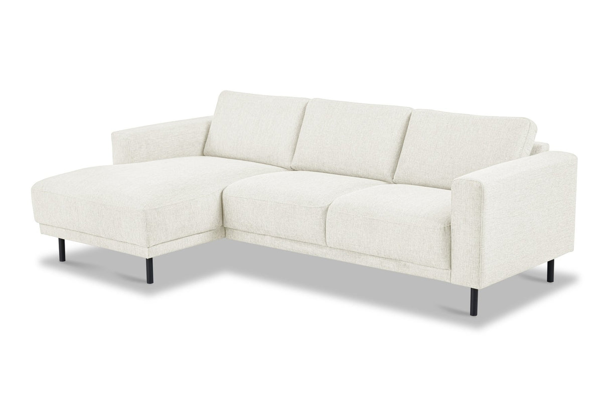 Modern Corner Sofa Left Beige Fabric Aniko with Chaise Lounge 238x142x78 cm