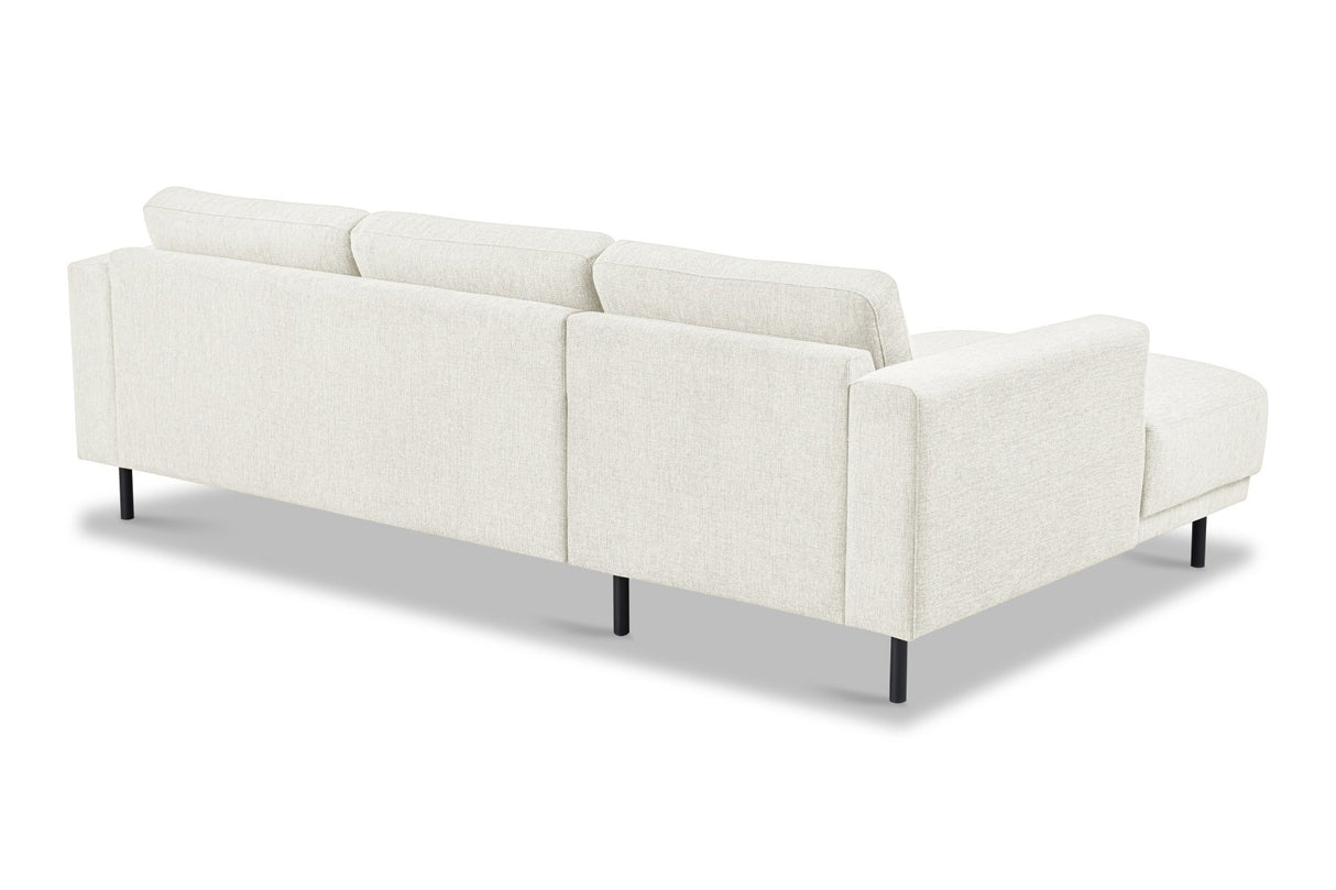 Modern Corner Sofa Left Beige Fabric Aniko with Chaise Lounge 238x142x78 cm