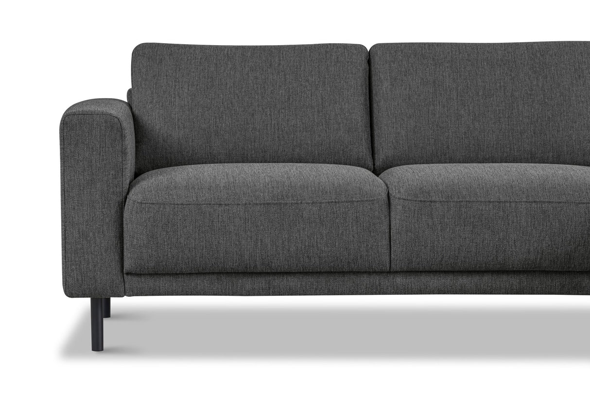 Modern Corner Sofa Right Anthracite Fabric Aniko with Chaise Longue 238x142x78 cm
