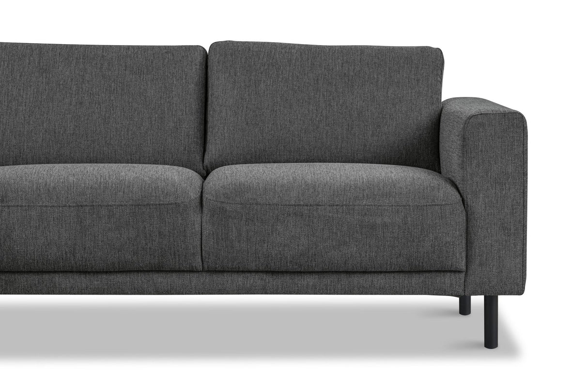 Modern 3-seater Corner Sofa Left Anthracite Fabric Aniko with Lounger 240x197x78 cm