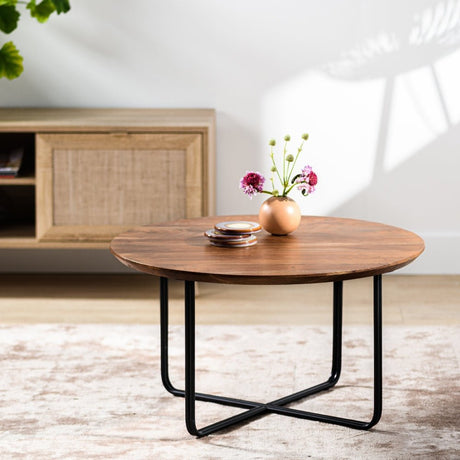 Coffee Table Stewie Acacia Wood Round 75 cm