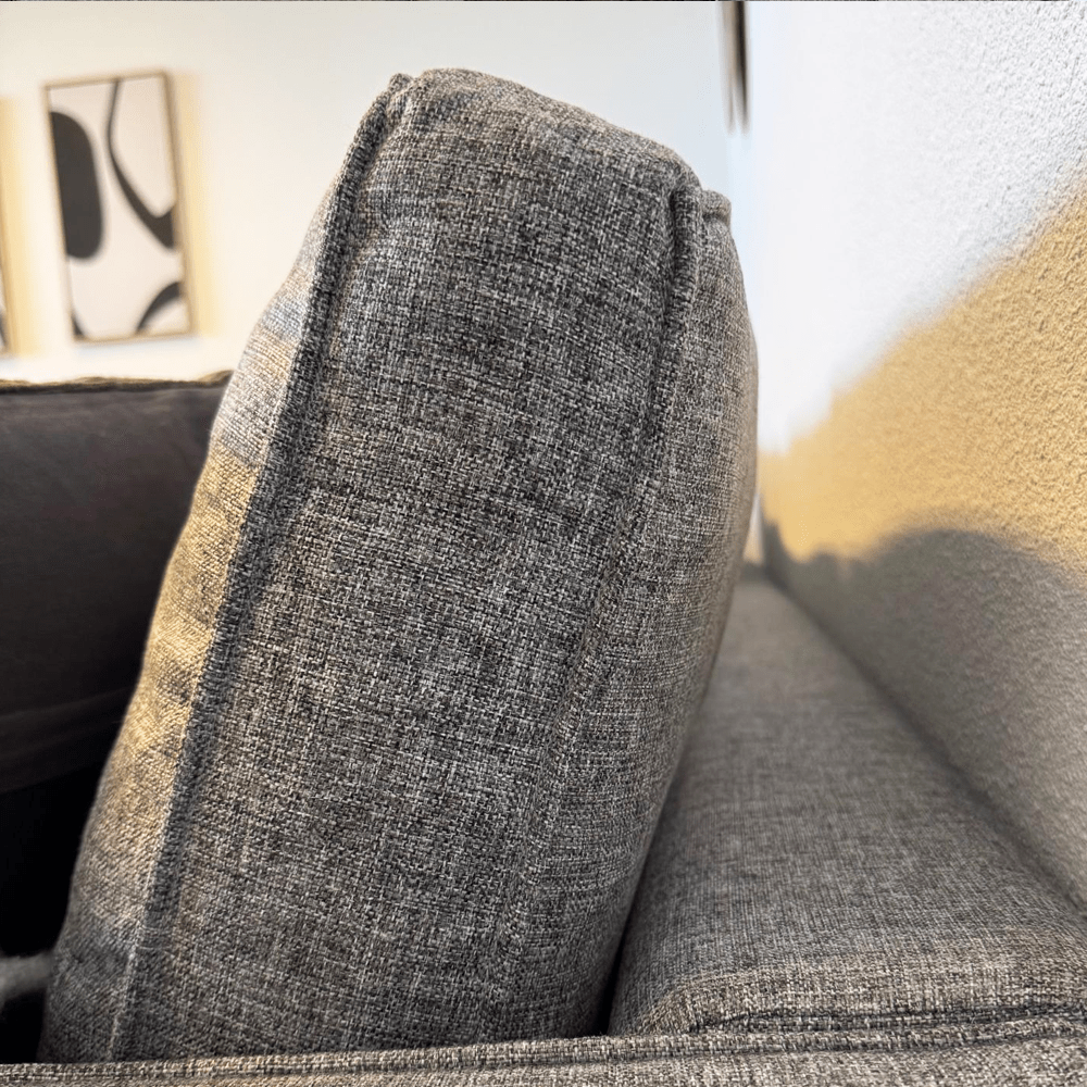 Corner sofa Kale Fabric Grey - five seater