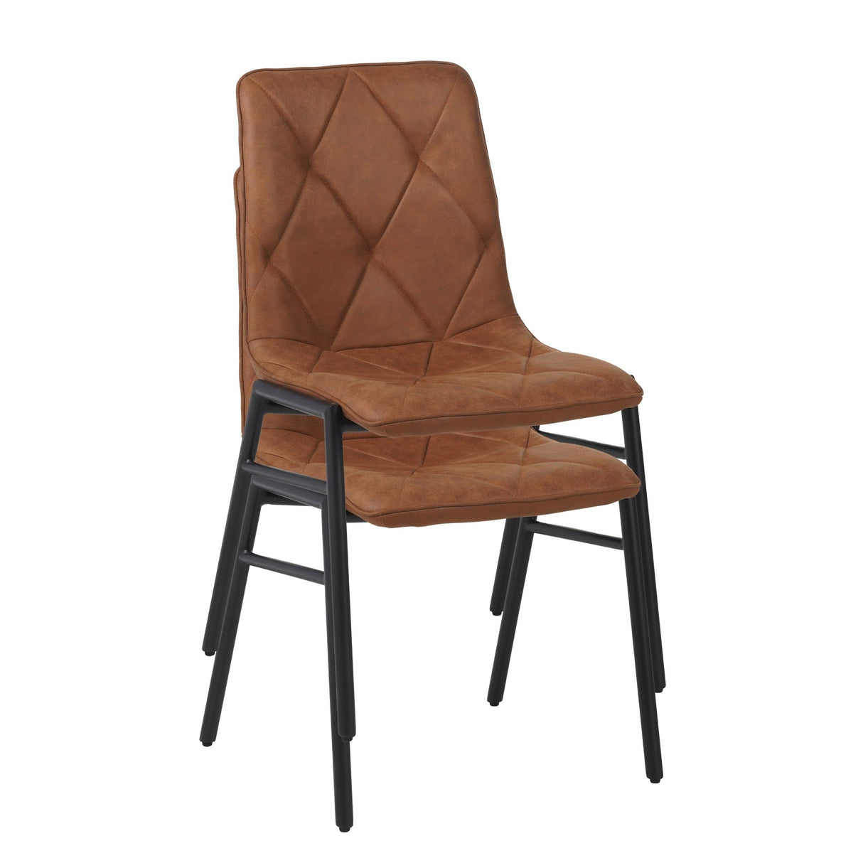 Dining Chair Noan Microfiber Cognac - Without Armrests