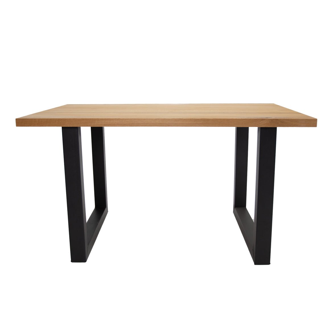 Industrial Dining Table Oak U-leg Black Rover
