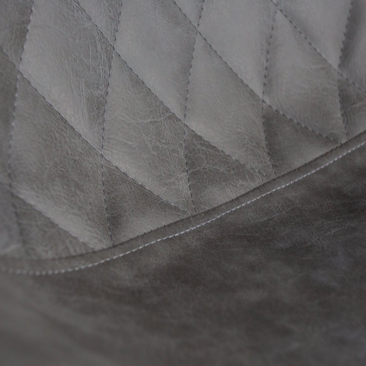 Industrial Bar Stool Juno Anthracite Faux Leather - Seat Height 70 cm - Without Armrests