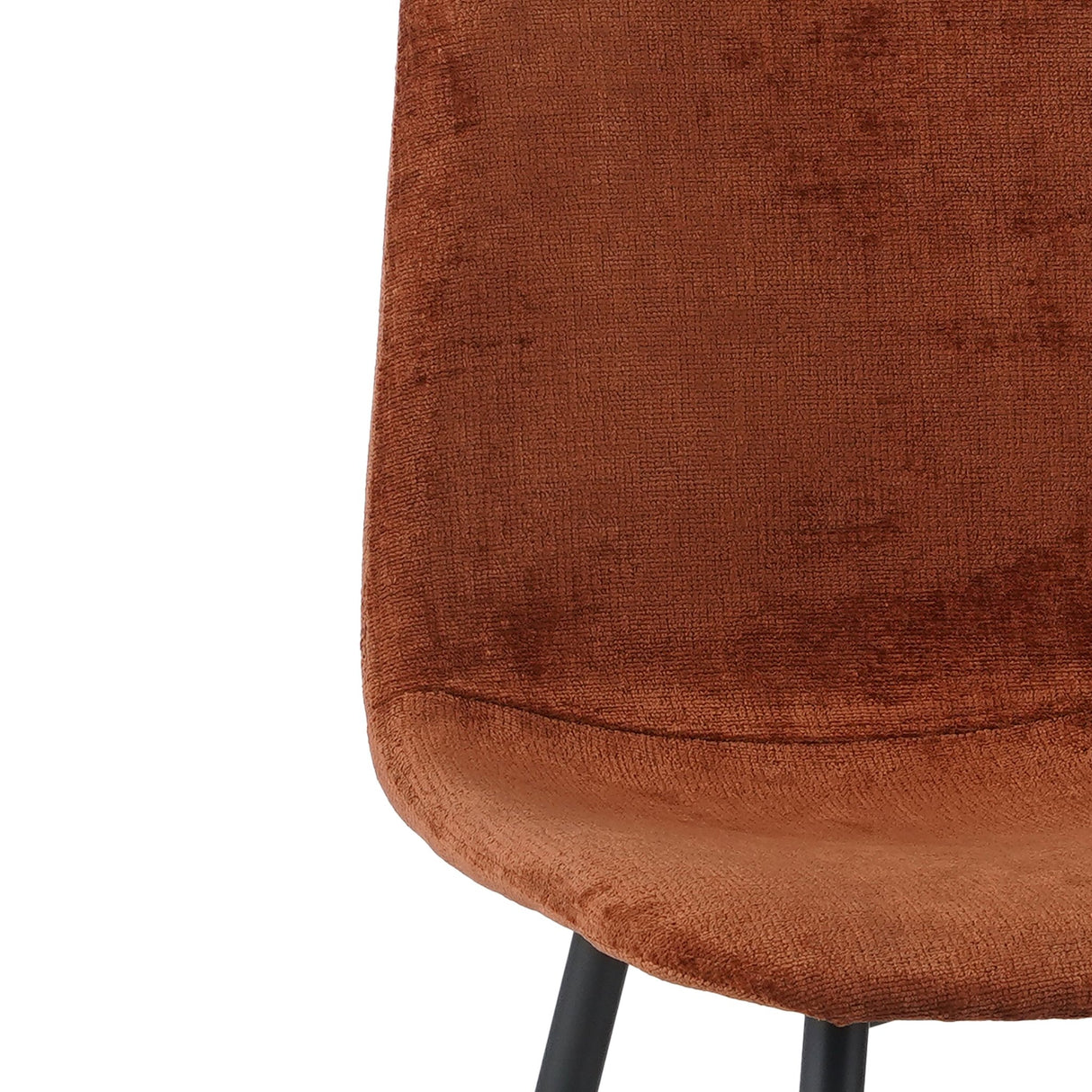 Set of 4 Scandinavian Dining Chairs Swift – Terracotta Chenille